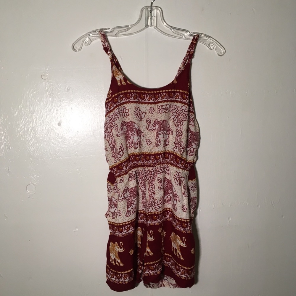 elephant print romper